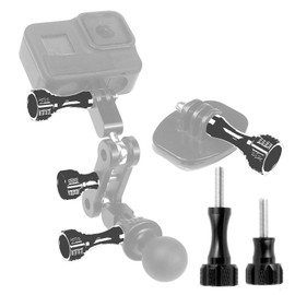 4PC Aluminum Alloy Thumbscrews for GoPro Hero 11 10 9 8 7 6 5 4 3+, Insta360 ONE X3 X2 X RS R GO 2 and DJI Osmo Action 2 3, Standard Camera Mounts Screws (Black)