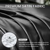 Revdomfly 4 Pcs King Size Luxury Silky Soft Black Satin