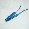 Boho Cerulean blue Boho Woven Bracelet, Slim Bracelet, Textile Cloth