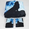 Dark Blue and Black Wolf Bedding for Boys Kids Teens