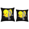 Duck Duct Tape Handyman Funny Repairman Fix Throw Pillow