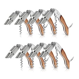 U Chef Sacacorchos de madera premium, destapador/destapa corchos multifuncional de acero inoxidable con palisandro, Perfecto para destapar botellas de vino, cervezas y refrescos