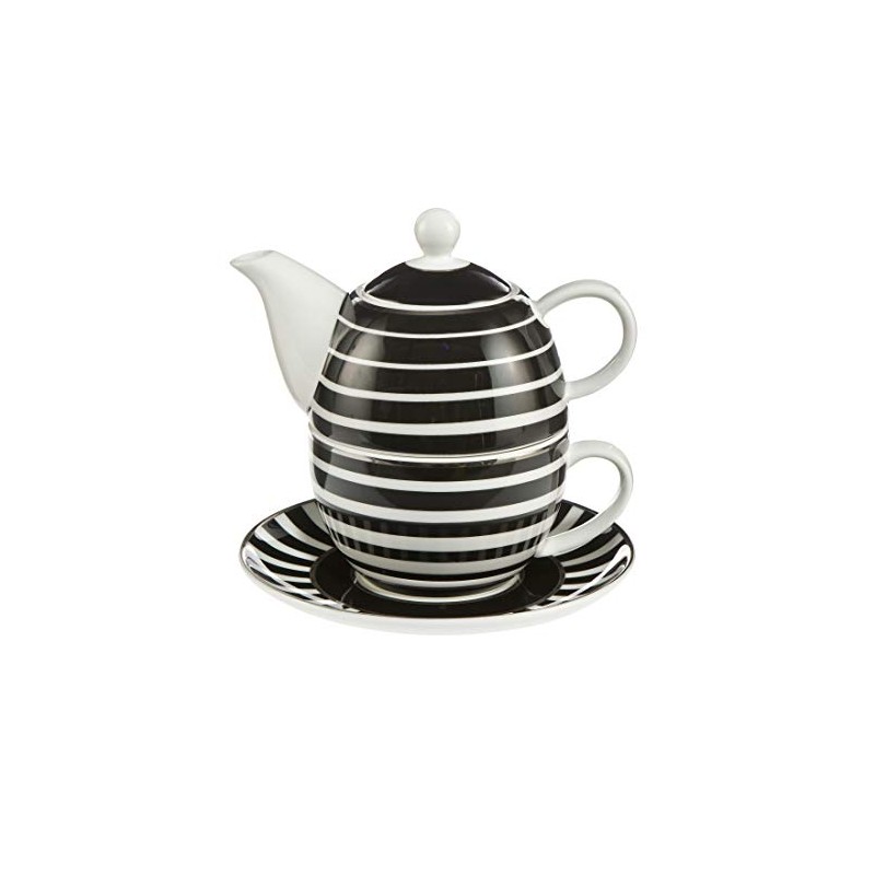 Goebel Stripes - Tea for One Chateau Black and White