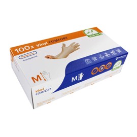 Medi-Inn 04928437 Single Use Disposable Vinyl Powder-Free Gloves Pack of 100