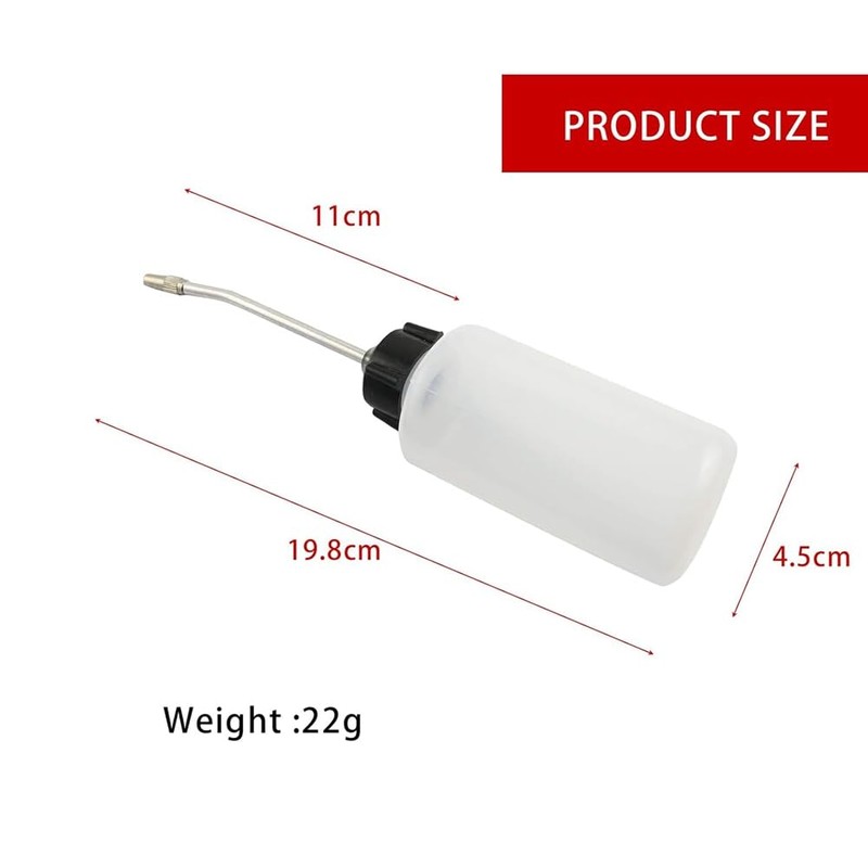 Needle Oiler, 120ml Oil Dispenser with Long Angled Spout,Screw on
