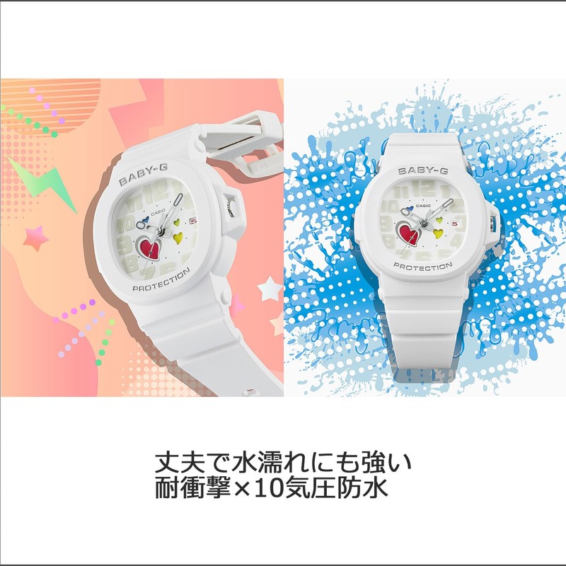 Casio PLAYFUL HEARTS SERIES BGA-10-6AJF Women's Wristwatch, Purple