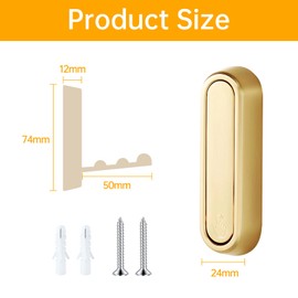 WIN&YING 2 Pack Folding Coat Hooks, Heavy Duty Gold Wall Hooks, Sturdy Metal Wall Hooks for Hanging Coats, Bags & Towels, Space Saving Foldable Design for Bathroom, Kitchen, Entryway & Closet