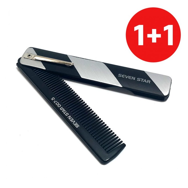 Pingshow73 Brush 1+1 Folding Gentleman Comb (007-5) Hair Comb Portable