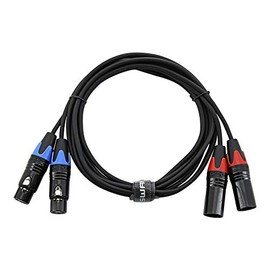SWAMP Dual XLR Microphone Cable - 2 Channel/Twin Pair Cable | Balanced Lead - 2m