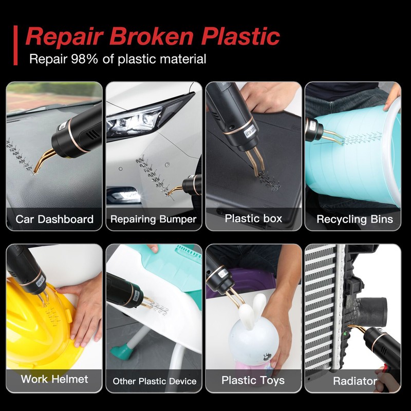 200W Cordless USB Rechargeable Plastic Welder,Plastic Welding Kit with 400PCS