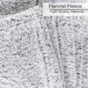 DecorX Throw Blanket Grey Flannel Fleece - Soft Fur Feel