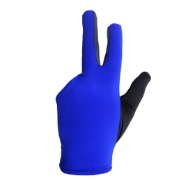 Verri | Guante de Billar para Mano Izquierda con Dorso en Color Azul Liso para Mejorar la Práctica Deportiva de Billar, Pool o Carambola