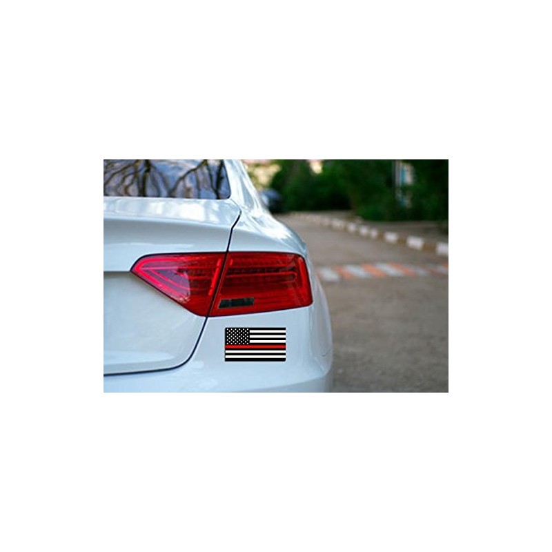 Thin Red Line American Flag Sticker - 4 X 6.5