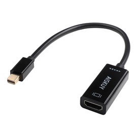 AISKUY Mini Displayport to HDMI Adapter, 4k Mini DP(Thunderbolt 2) Male to HDMI Female Converter for MacBook Air/Pro, Surface, ThinkPad, Monitor, Projector.