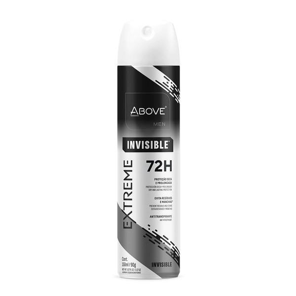 ABOVE Mens Deodorant Antiperspirant, 72 Hours (Extreme Men Invisible) -Protects