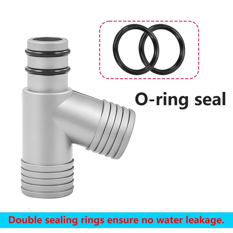 Qrity 1 x drain pipe connector, washbasin, 3-way drain pipe