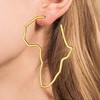 Seakuur African Map Shaped Drop Earrings Stainless Steel Gold Plated