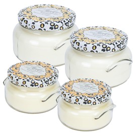 Elanze Designs Tyler Candle French Market Scented Aromatherapy Candle - 22 oz and 11 oz Glass Jar Bundle; Set of 4