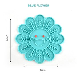 Sniffr Lick N Play Mat for Dogs Cat with Suction Cup, Food-Grade Silicone, Dog Food Mat, Slow Feeding Mat, Perfect for Bathing, Grooming, Training (Flower Shape)