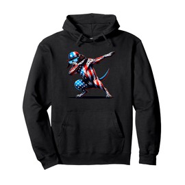 Usa Flag German Shorthaired Pointer Dog Dabbing 4th Of July Pullover Hoodie