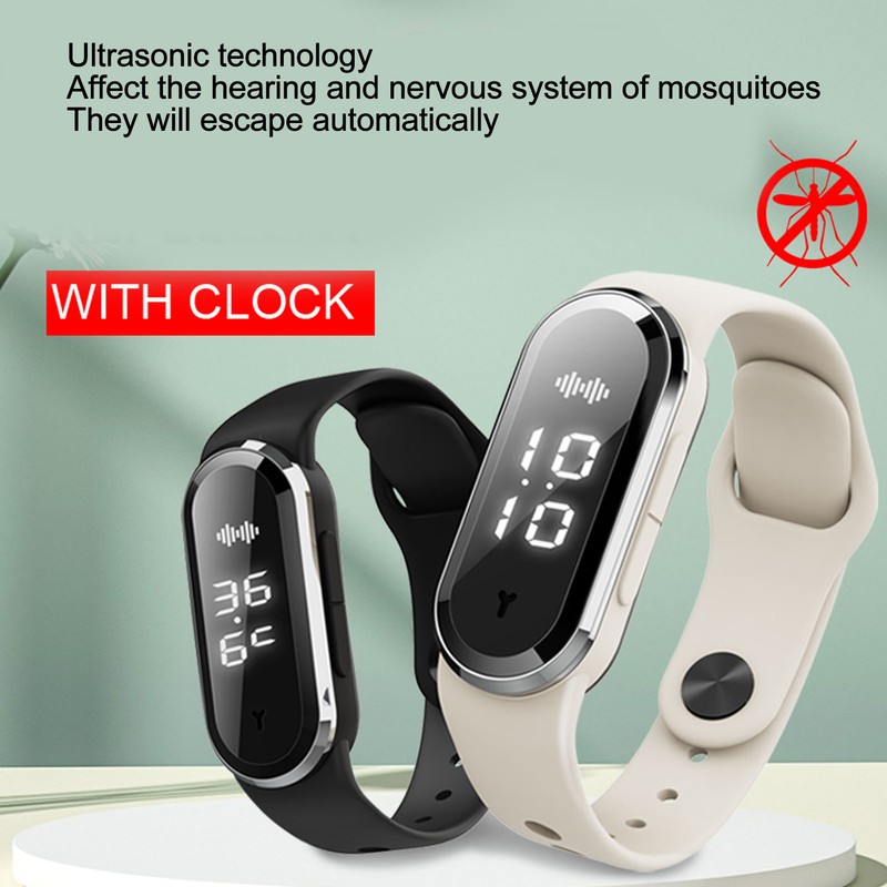 Mosquito Repellent Bracelets Portable Ultrasonic Mosquito Repellent Wristbands with LED