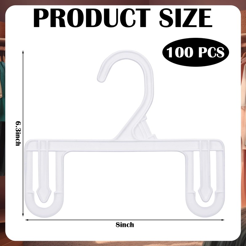 GlikCeil 100pcs Kids Pants & Skirt Hangers, Baby Hangers Plastic