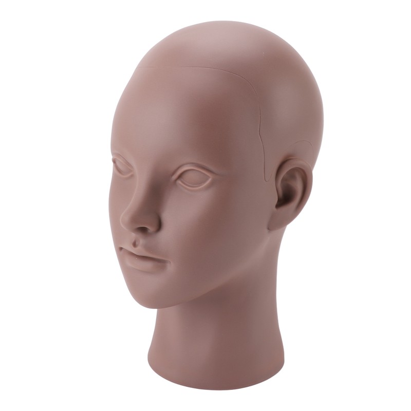 Female Bald Head Mannequin PVC Soft Rubber Human Skin Texture