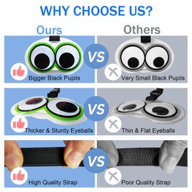 2PCS Luggage Tag for Suitcases, Funny Wiggle Eyes Suitcase Tags PE Plastic Secure Suitcase Labels for Travel, Baggage Name Labels Suitcases ID Tags Handbag Tag for Men Women Girls Boys, Pink/Blue