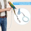 Bird Leash with 4 Different Size Foot Ring, Parrot Flying