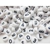 500 White Number Beads 7mm Round Number Beads for Making