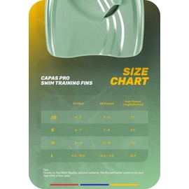 CAPAS Pro Swim Training Fins with Mesh Bag, Silicone Short Professional Swimming Fins, Left-Right Customized Open Heel Flippers for Adult Men and Women