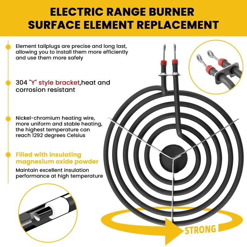 MP22YA Electric Range Burner Element Unit Set（2 pcs MP21YA 8"