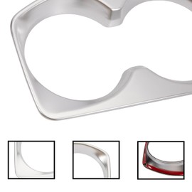 Konuooer Interior Decorative Edge Car Interior Porte-gobelets (Silver) for Matte ABS Cup Holder for 3008 GT / 5008 2017-2022