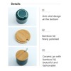 OnePine Set of 2 Sugar Bowl, 260ml Ceramic Spice Jar