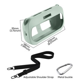 Silicone Protective Case Suitable for Bose New SoundLink Flex 2nd Gen/Bose SoundLink Flex Bluetooth Portable Speaker, Portable Protective Case with Shoulder Strap (Green)