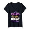 Womens It's Bunco Night Bunco V-Neck T-Shirt