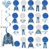 Denim and Diamonds Hanging Swirls 20PCS Denim and Diamonds Party