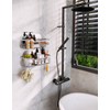 HapiRm Shower Caddy with 11 Hooks,Bathroom Storage with Razor Holder,Soap