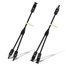 Newpowa Solar Branch Connector 2 to 1 Y Cable Adaptor Connector Kit for Solar Panel Plug&Play (M/FF and F/MM)