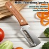Multi-Functional Vegetable Peeler for Kitchen, Zero Snag Wooden Kitchen Tool,
