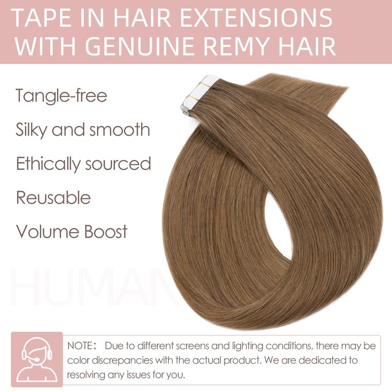 20 + 40 Pieces Real Hair Tape Extensions