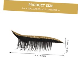 FRCOLOR 4 Pairs of Glitter Eyeliner Stickers Waterproof Eye Line Decals for Women Easy Application Eye Makeup for Parties and Events