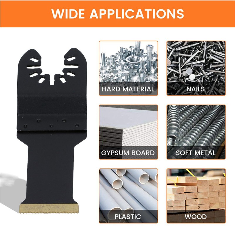 5Pcs Oscillating Tool Saw Blade Multifunctional Professional Titanium Plated Multitool