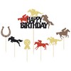 25 piezas de decoración de fiesta de cumpleaños de caballo,