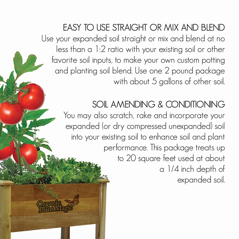 Compressed Organic Potting-Soil for Garden & Plants - Expands up