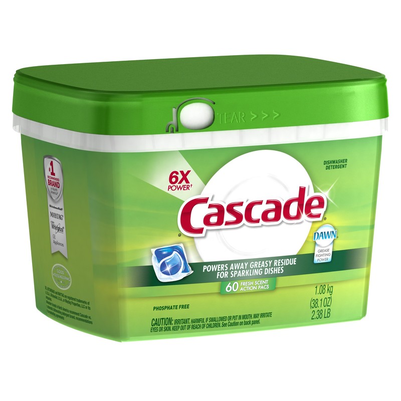 Cascade ActionPacs Fresh Scent Dishwasher Detergent 60 Count