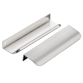 Ravinte Hardware 20 Pack Silver Cabinet Handles, 5.9 Inch (150mm) Finger Edge Pulls, 5 Inch Hole Center, Finger Pulls for Cabinets