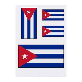 4 x 'Cuba Flag' Temporary Tattoos (TO00015079)