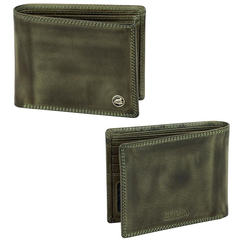 Fa.Volmer ® Men's Leather Wallet with RFID Protection - Extra