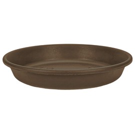 The HC Companies SLI17000E21 Non Fading Durable Plastic Planter Saucer Tray for 16 Inch Classic Pot Container, Chocolate